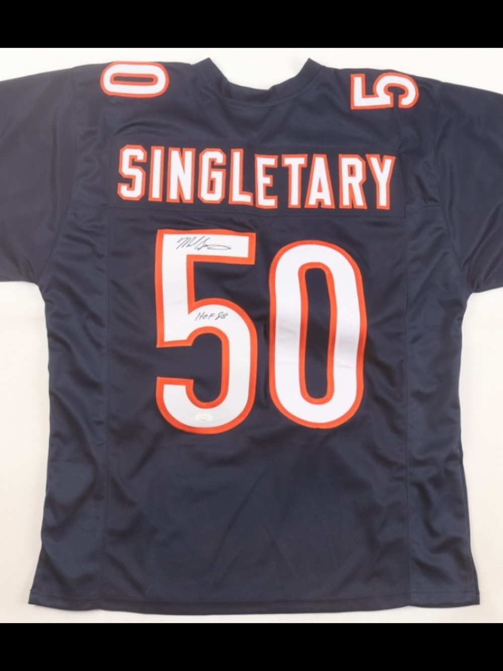 Mike Singletary COA JSA AUTO FootbalL JERSEY
